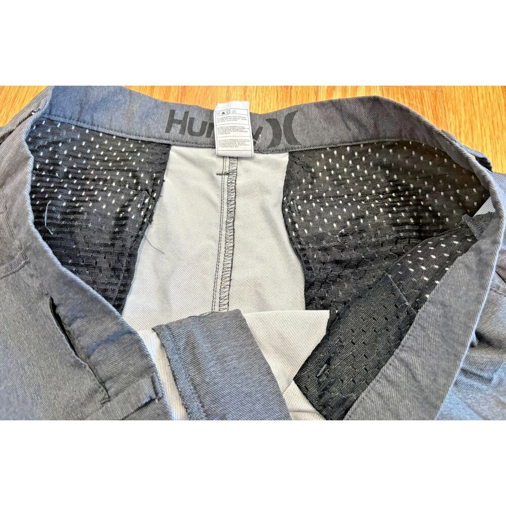 Hurley Men's Shorts Size 36 Gray Chino Flat Front Button Closure Flap Pockets - Picture 9 of 12